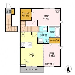 真岡駅 車移動9分  4.7km 2階の物件間取画像